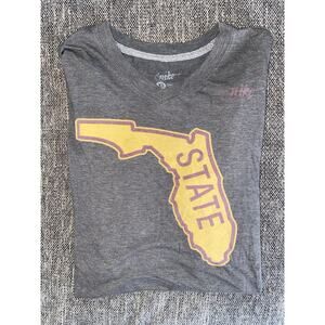 Nike Heritage Florida State Seminoles Mens Gray V Neck Shirt Size XL